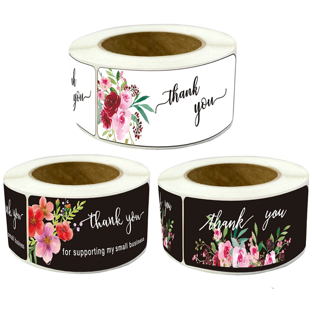 

120 шт./рулон, декоративные этикетки «Thank You»