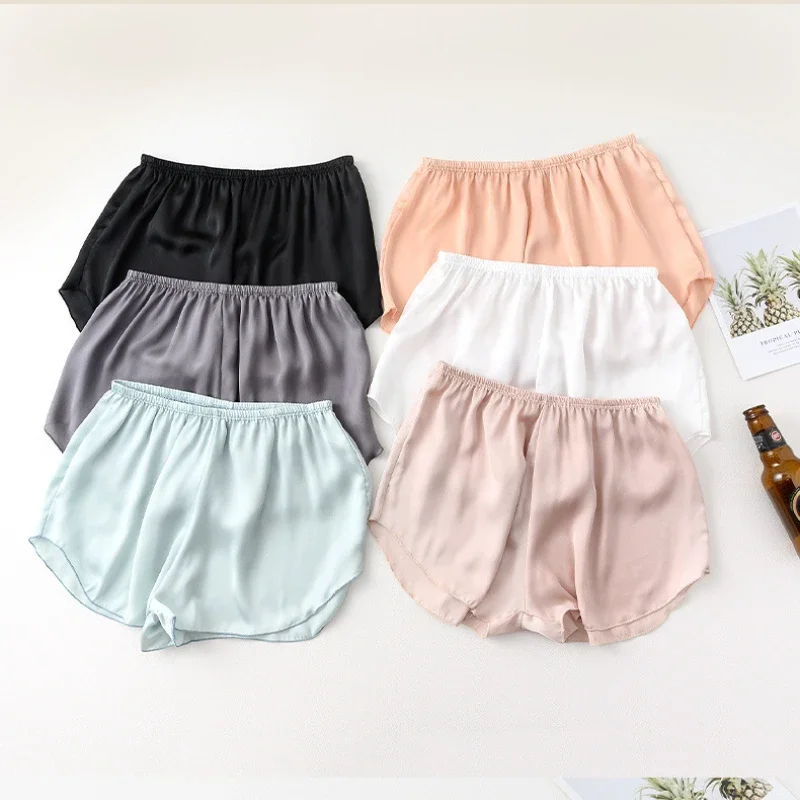 1/2PCS Safety Pants Ice Silk Boxer Shorts Mid-Rised Seamless Underwear Mid-Rised Intimates Anti-Emptied Ladies Safety Pants safety shorts,safety pants,women shorts underwear