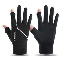 UV Sun Protection Ice Silk Gloves Full Finger Touchscreen Non Slip Gloves Breathable Summer Outdoor Gloves for Driving, Cycling 1