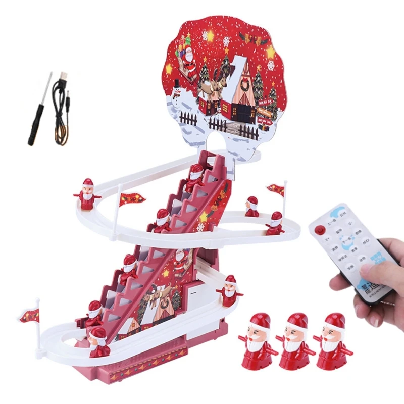 

Рождественские украшения Санта-музыкальная игрушка восхождение по лестнице Санта-игрушка для девочек и мальчиков подарок