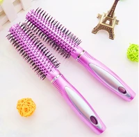 12 pieces/ lot   Purple color  High Quality Wavy Curly Hair Brush Comb Hair Care Pin Cushion Roll Round Comb 1