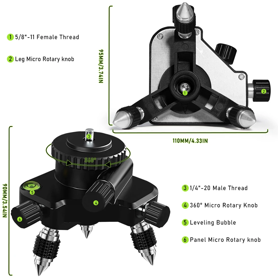 Laser Level Lines laser level 360 Rotation Metal Base