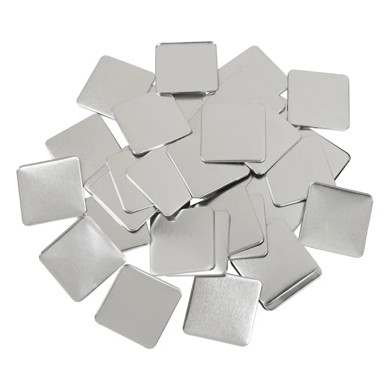 100Pcs Set Square Strong Magnetic Fridge Magnet Badge Machine Consumables 50*50mm Fridge Magnet Button Parts DIY Decorative
