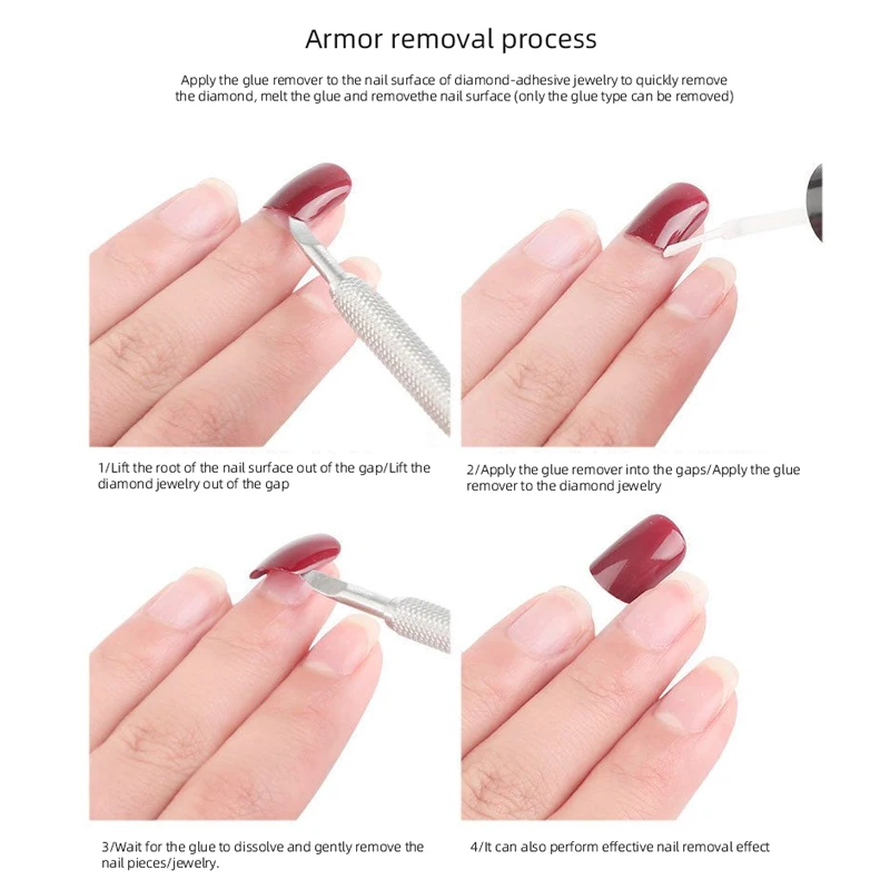 RS NAIL 10ml Nail Glue Remover False Nails Tips Rhinestone Remover Tools Transparent Fast Dissolve Degreaser Liquid Glue 6