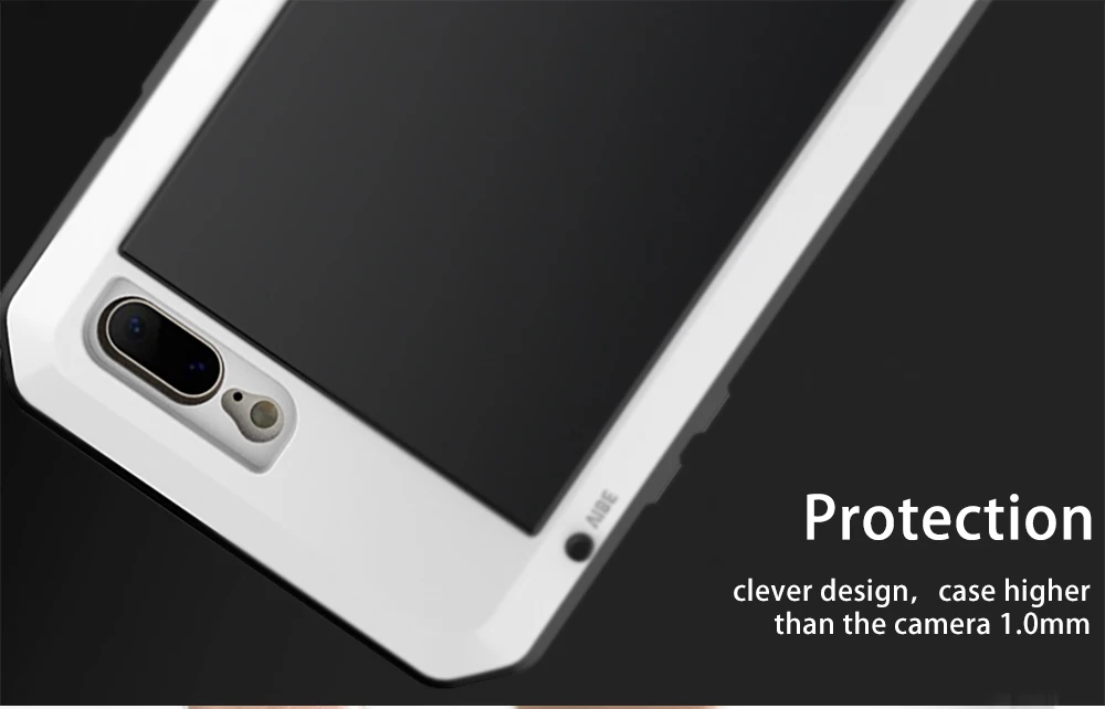 Enhanced Shockproof Waterproof Armor Case with Tempered Glass Protection