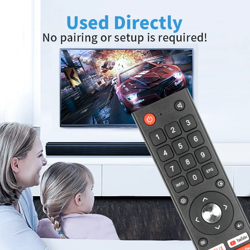 FOXRMT Télécommande pour Chiq Changhong UHD TV U55H7N L32H7N L40H7N