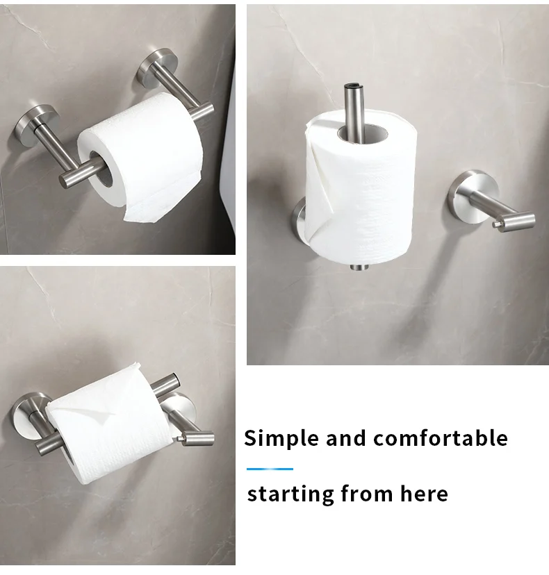 Description Picture 3 of itemSelf Adhesive Toilet Paper Holder Brushed Gold Stainless Steel Square Tissue Holder For Bathroom Storage Wc Accessories