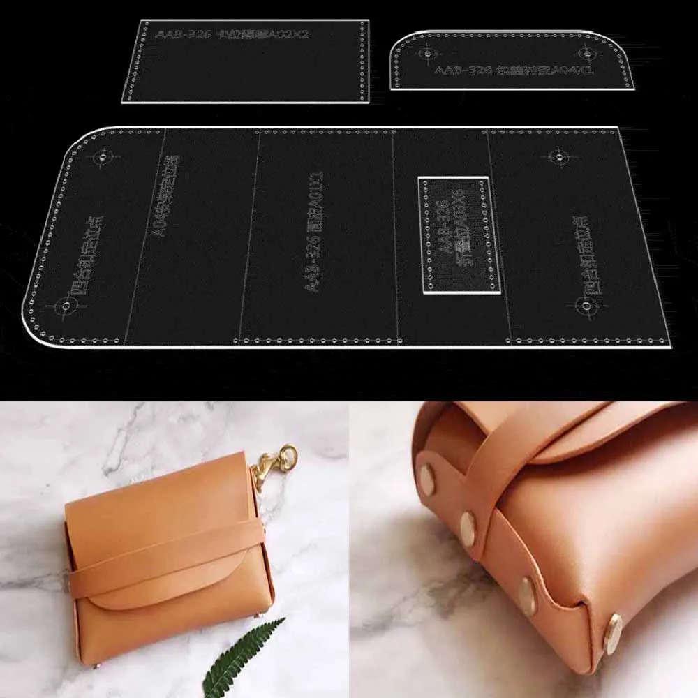 

Leather Bag Pattern Making with Kraft Paper and Acrylic Templates for Women's Handy Bag Wallet