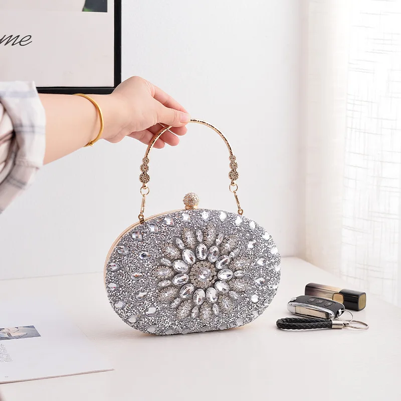 Sunflower dinner bag fashion banquet clutch dress evening bag diamond bag