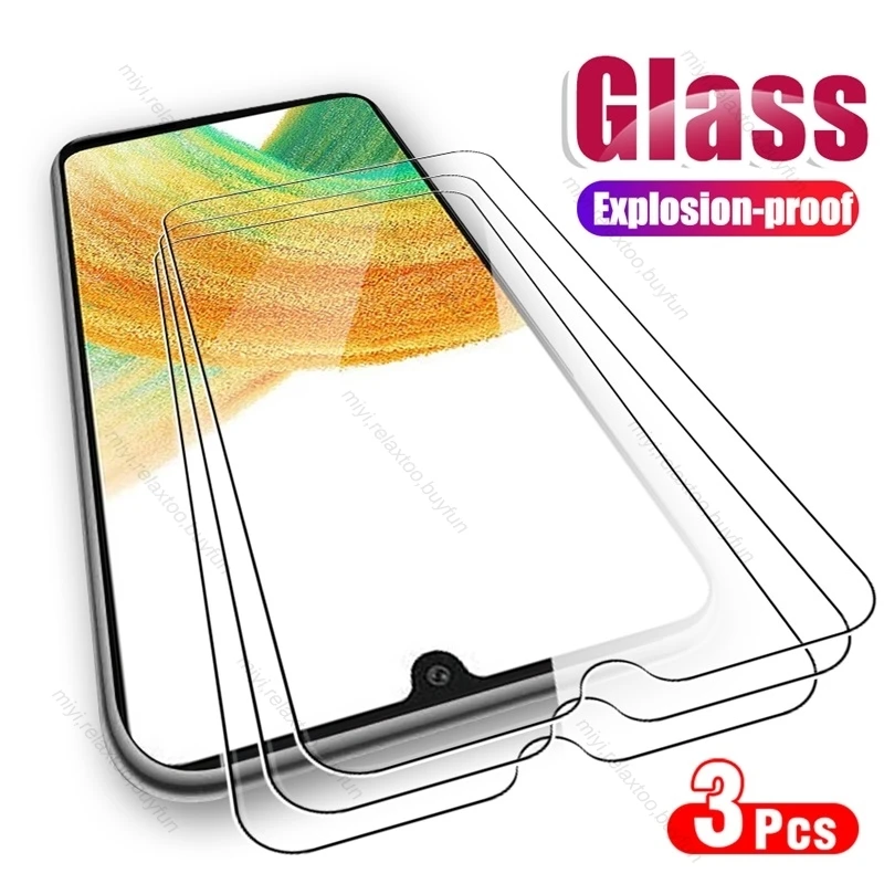 3pcs Full Cover Tempered Glass For Samsung A33 5g Protective Glass
