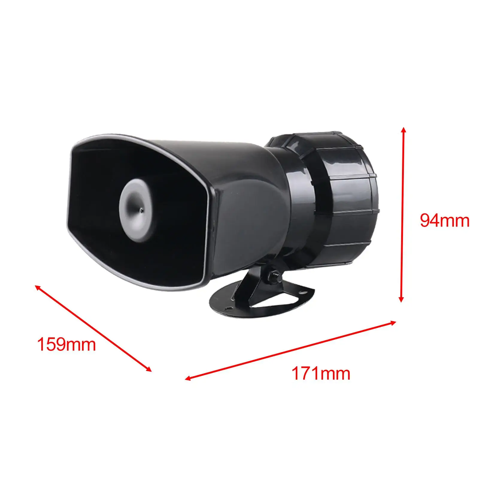 Generic Car Siren Speaker 12V 5 Tone Sound 20W with Microphone Loud Alarm Horn for Motorcycle Automotive Boat Lorry Truck