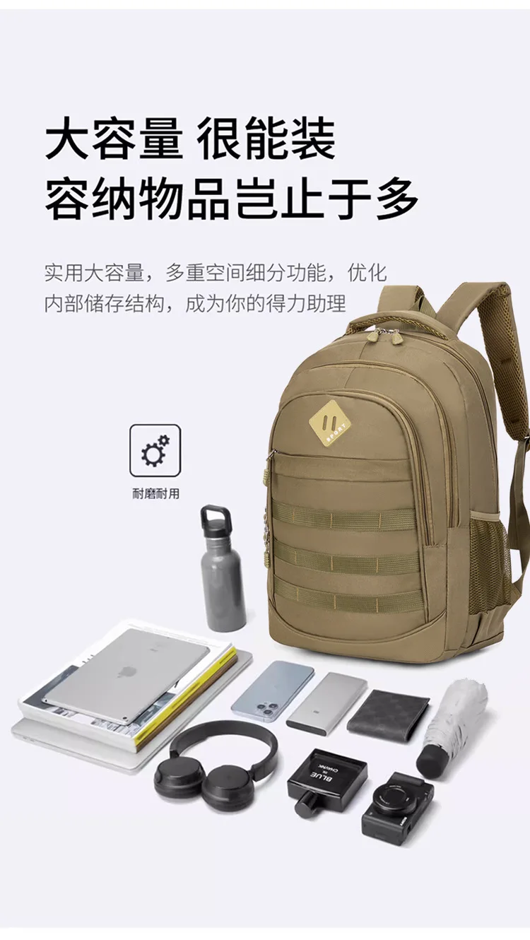 Rucksack Trendy Student Schule Tasche Reise Rucksack Koreanischen Stil Männer Und Frauen Business Casual Verdicken Doppel Schulter Taschen – Detail 6