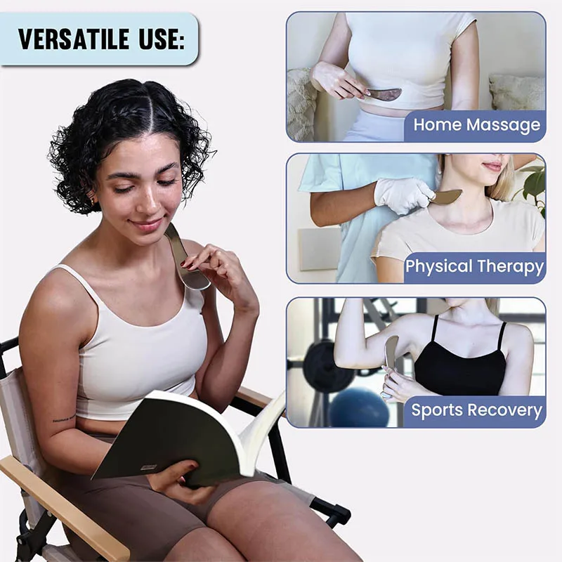 Stainless Steel Gua Sha Muscle Fascia Scraper Tool Skin Scraping Massage Tool For Body Back Arm Leg Massage Care