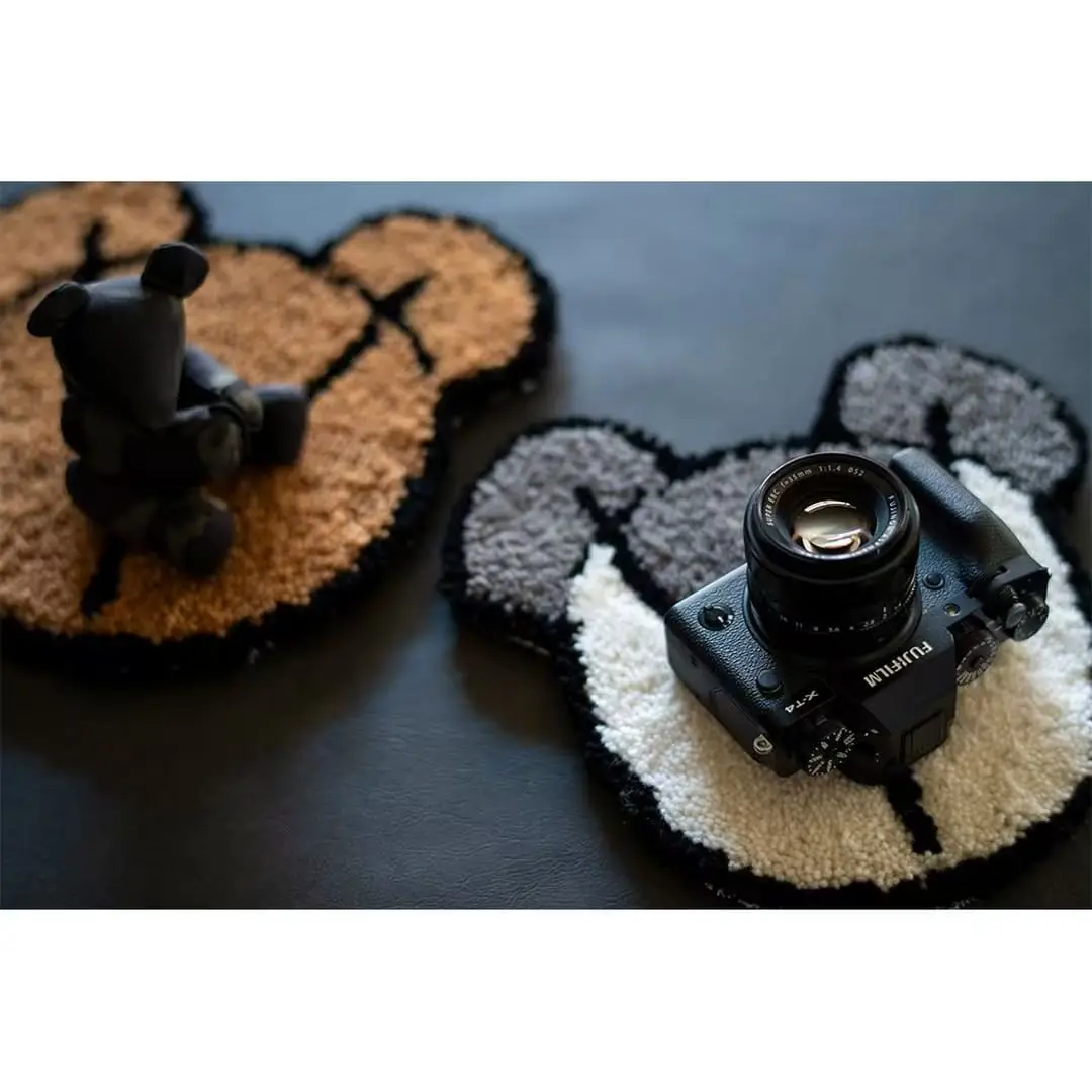 Kuma rug bear cushion, camp carpet, camping edge blanket, several blankets floor blanket, outdoor comfortable fluff seat cushion 3