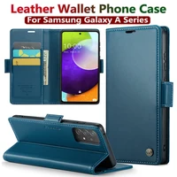 Luxury Leather Wallet Case for  Samsung Galaxy A54 55 53 52 71 72 73 51 34 32 15 Series Mobile Phone Case Card Slots Flip Cover 1