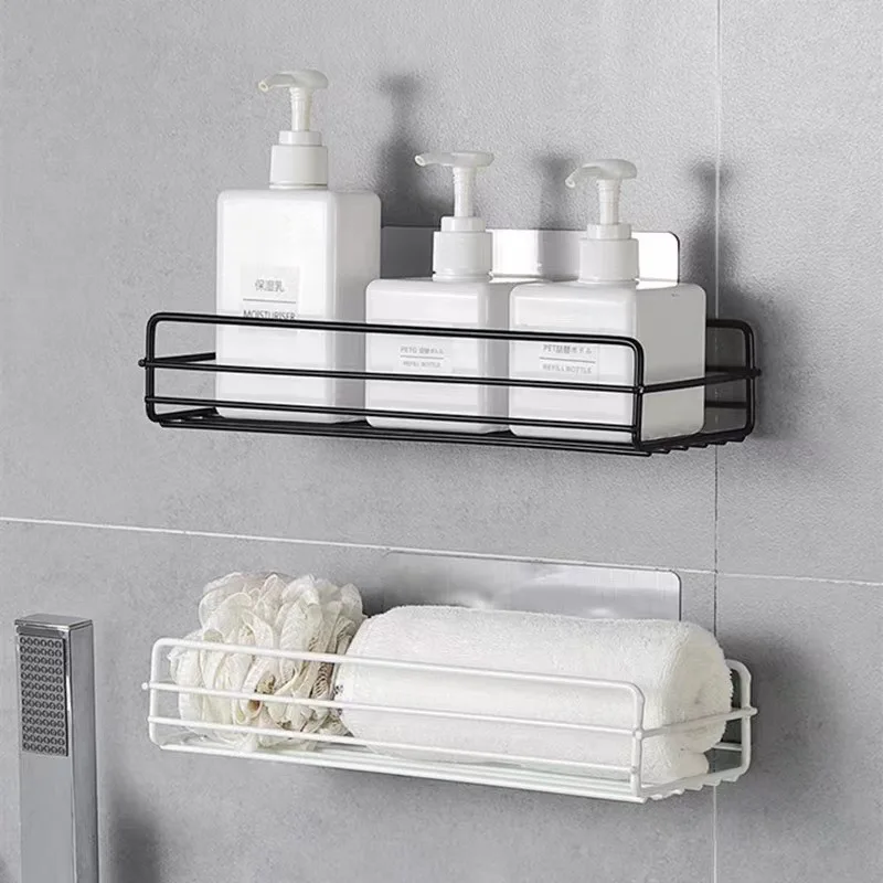 

Storage Rack, Wall Mounted Toilet, Hole Free Storage, Bathroom Hanging Basket, Household Washbasin, Wrought Iron