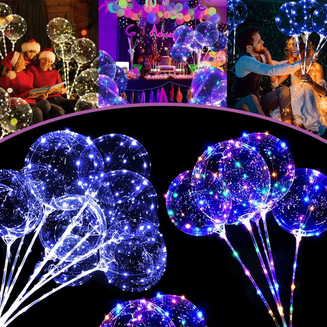 Handle Led Balloons With Stick Luminous Transparent Helium Ballons Wedding  Birthday Party Decorations Kids Toy Light Balloon Led - Ballons &  Accessories - AliExpress