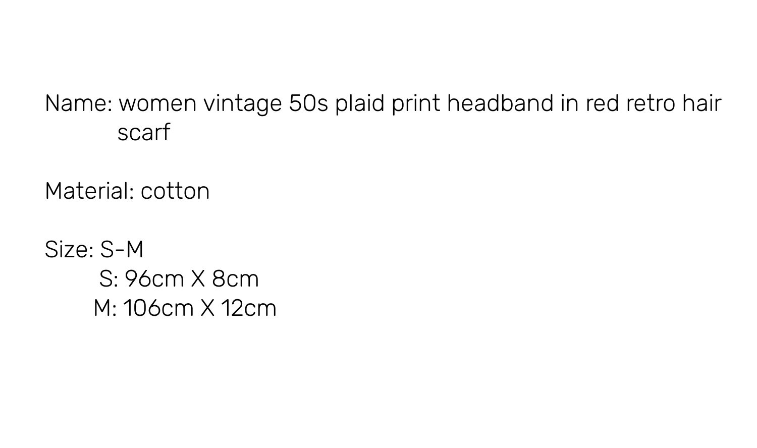 women vintage 50s pinup white red gingham plaid headband scarf bow tie bandans wire wrap head band rockabilly hair accessories