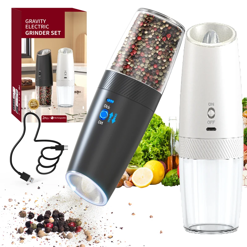 Rechargeable Electric Pepper and Salt Grinder with...