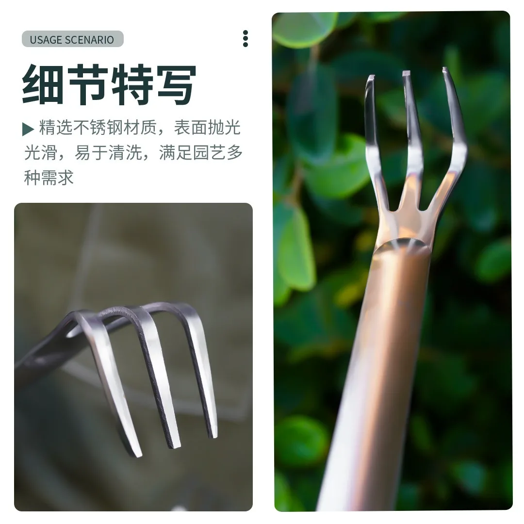 Thickened bonsai special rake, gardening rake, handmade bonsai pruning and planting dual-use soil compactor