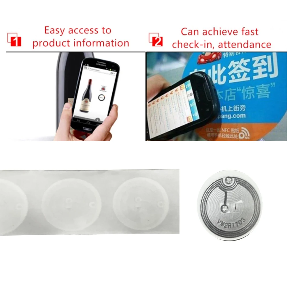 5/10/20pcs 13.56mhz 25mm UID changeable S50 1K NFC Sticker NFC tag Sector 0 Block 0 Rewritable lables