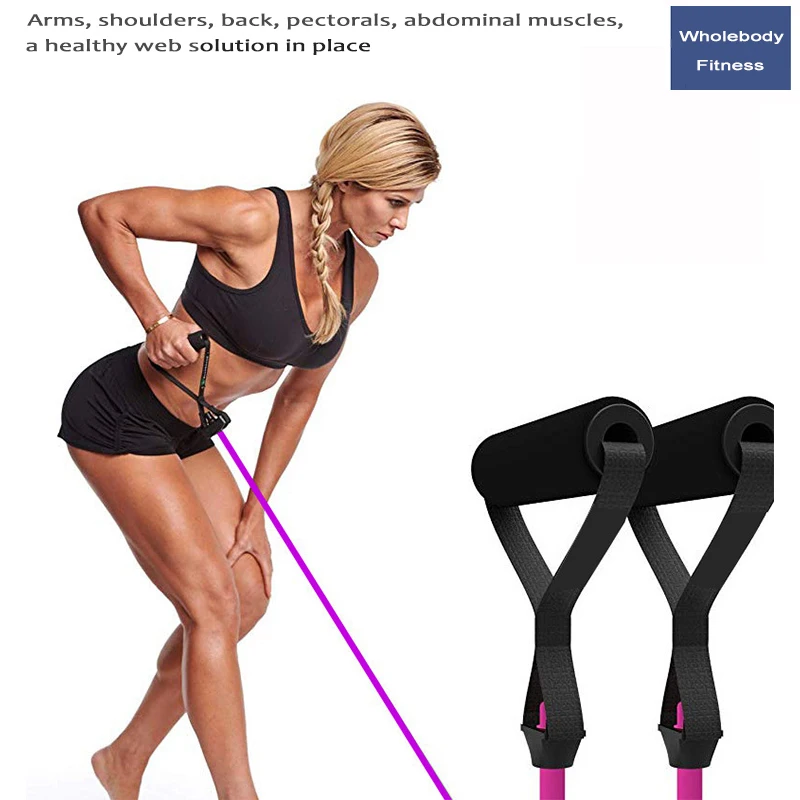 Home Foldable Chest Muscle Expander, Multi-function Rope, Push Up Stand, Portable Fitness Push Up Bracket