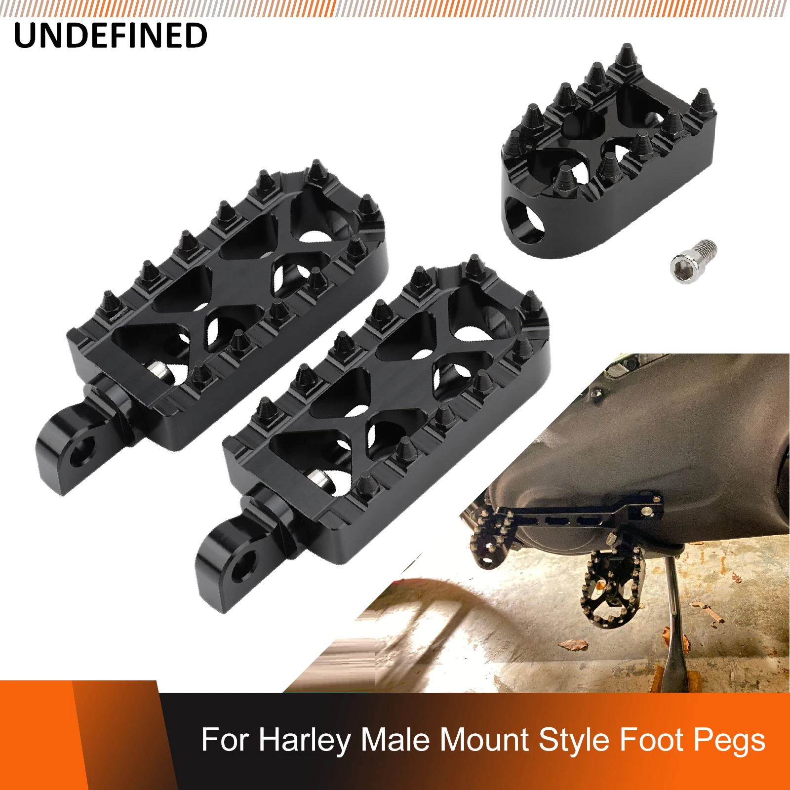 Mx Foot Peg Black Spike Wide Footrests Gear Shift Shifter Pegs For