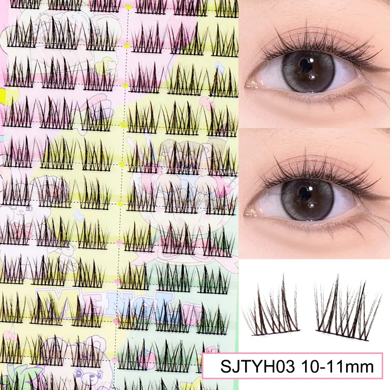 Sunflower Lashes - Brown Manga-Inspired Natural Soft Eyelashes, Large Capacity