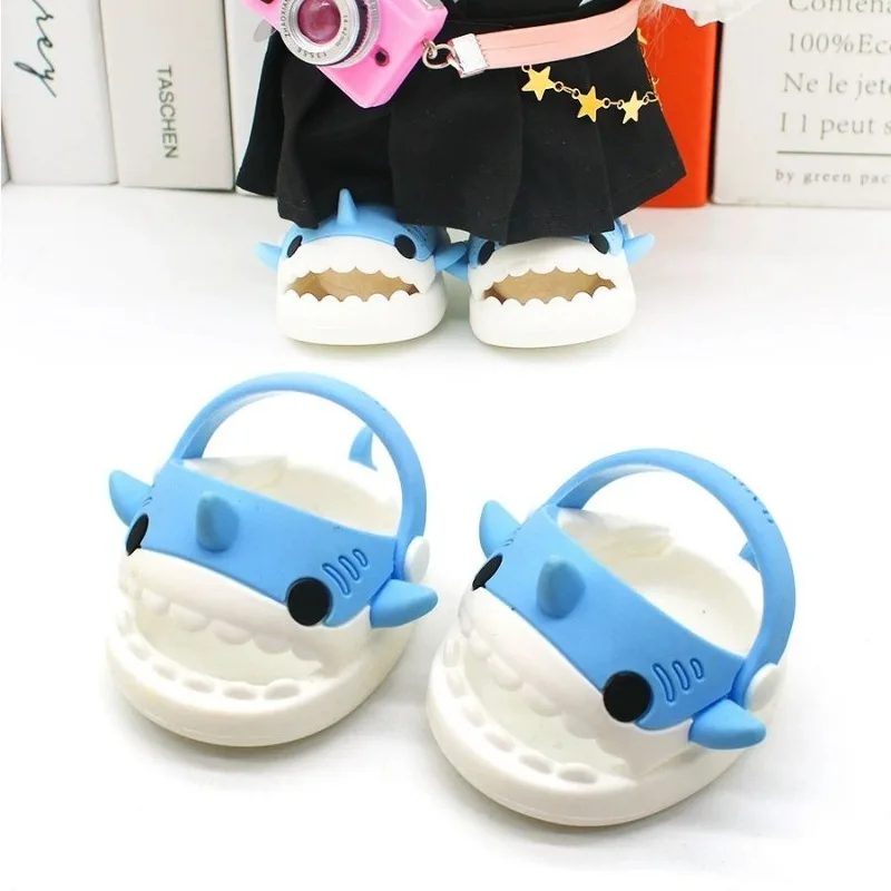 

1PAIR 20cm Cotton Doll Shark Slippers Doll's Accessories Idol Dolls shoes Fans Collections