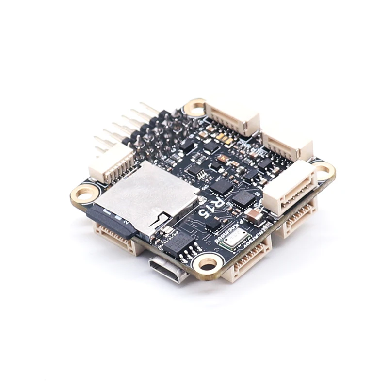 Contrôleur de vol Pixracer R15 PX4 installé dans un drone FPV avec GPS et câblage