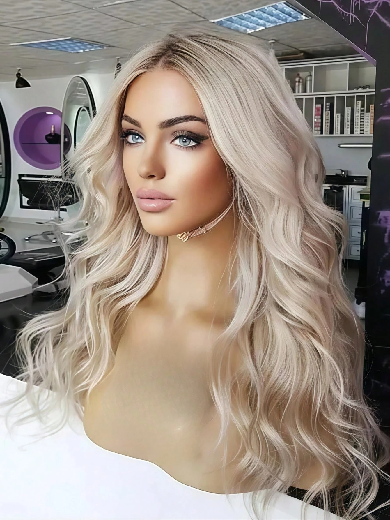 200 Density Ombre Platinum Blonde Curly Lace Front Wigs Human Hair 13x4 HD Transparent Curly Wigs Pre Plucked Glueless for Women 2