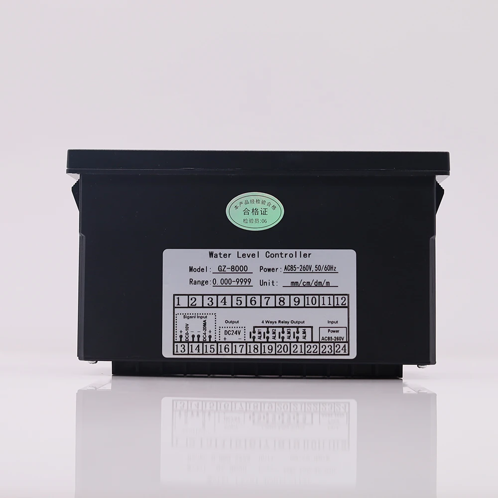 Electronic gauge 4-20mA 0-10V input water liquid level controller 4 ways relay output water level display meter controller water pump controller