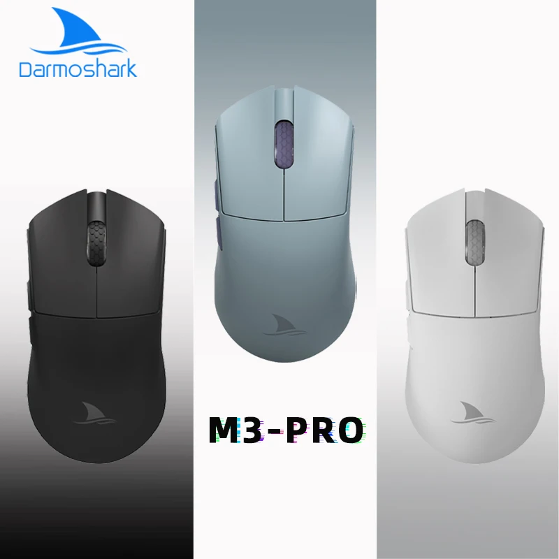 Игровая мышь Darmoshark M3PRO RGB, беспроводная оптическая мышь с поддержкой Bluetooth, 26K DPI, пам3395 N52840, для компьютера, ноутбука, ПК, 2K/4 кГц