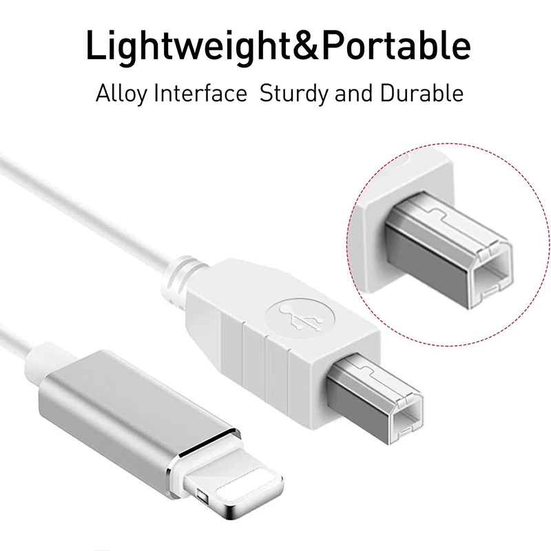 MIDI USB B-iPhone iPad IOS 인터페이스 전자 피아노 드럼 용 OTG 데이터 케이블 전기 피아노 MIDI 키보드 커넥터