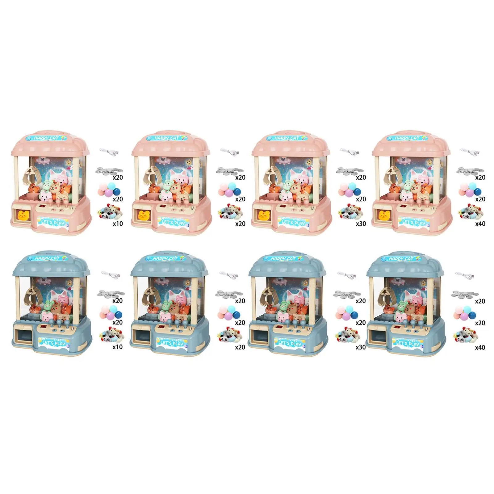 

Claw Machine with 20 Capsule Mini Vending Machine for Adults Boys Girls Kids