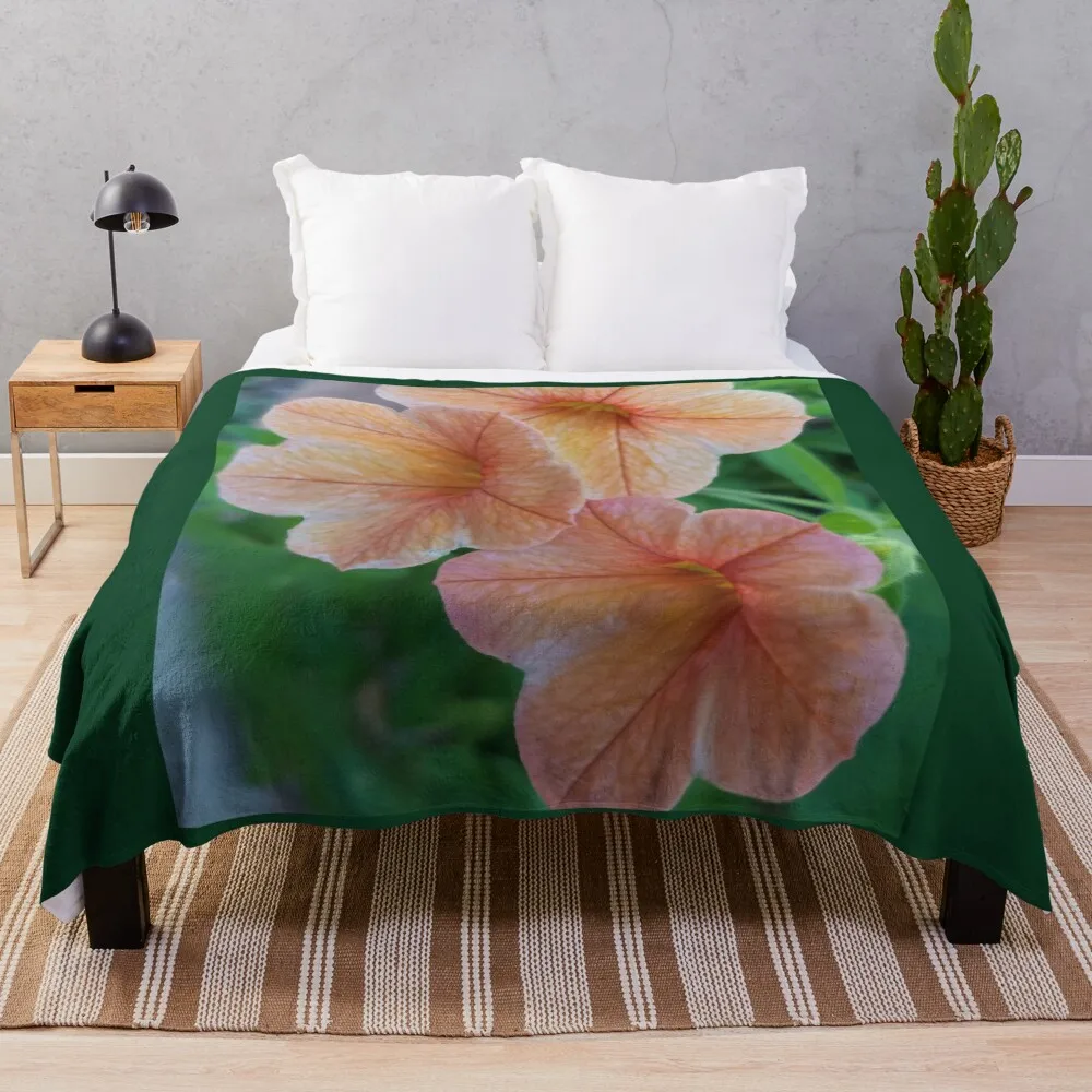 

Amber Petunia, Beautiful fioral design, flower gifts. Throw Blanket Summer Blanket Multi-Purpose