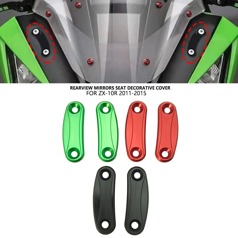 

Fit For Kawasaki Ninja ZX-10R ZX10R 2011 2012 2013 2014 2015 Motorcycle Rearview Mirrors Seat Decorative Cover Mirror Base