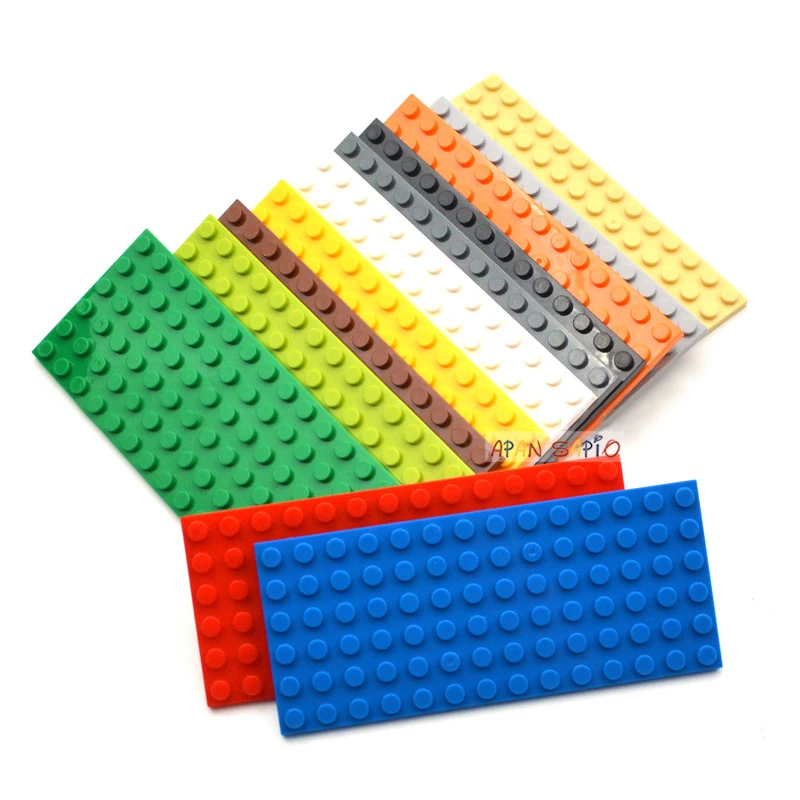20pcs 6x14 도트 DIY 빌딩 블록 얇은 피규어 벽돌 교육 크리 에이 티브 장..