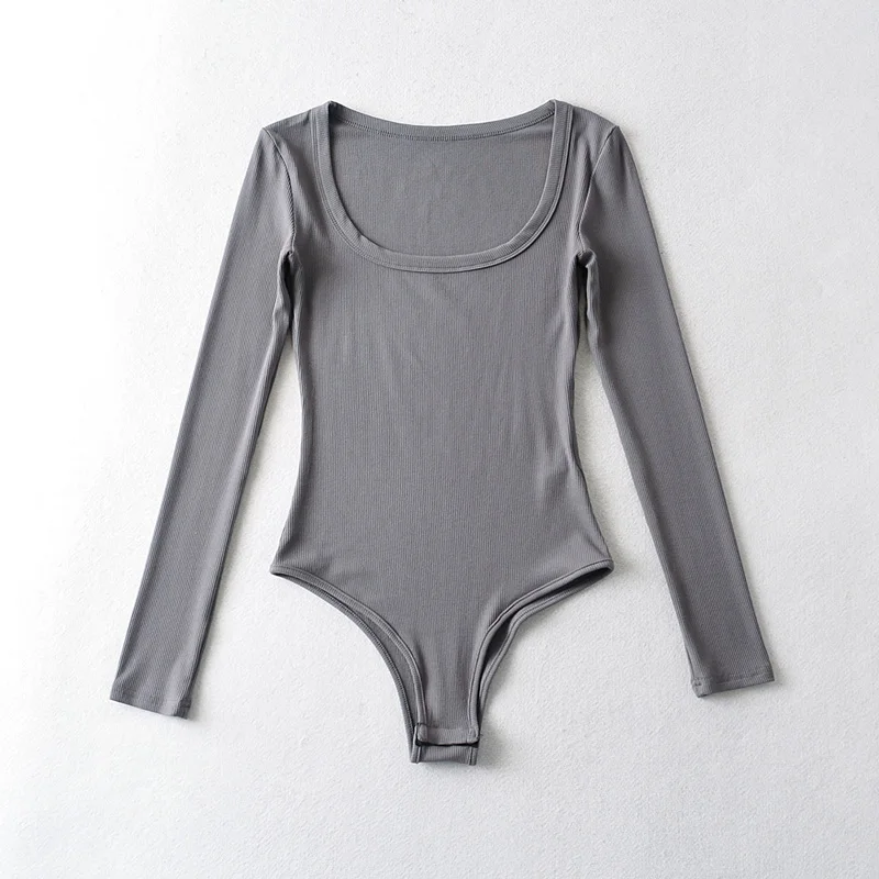Sun-imperial Extra Square Neck Long Sleeved Bodysuit