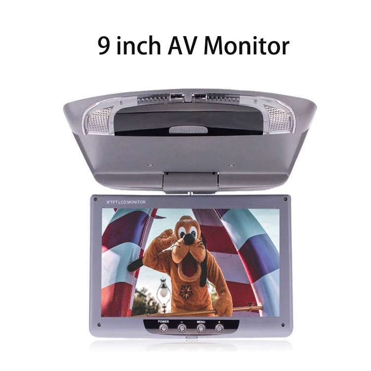 9/11 Inch AV Car Monitor 12-24V Car Roof Mount Monitor LCD Screen Flip Down Ceiling Display LED Video Input Reversing Rear View car display screen Car Monitors