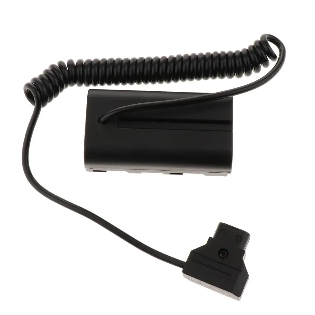 D Tap D-Tap Connector to NP-F550 DC Coupler Power Supply Adapter Coiled Cable 30cm Length for Monitor Using 550/970 Power supply