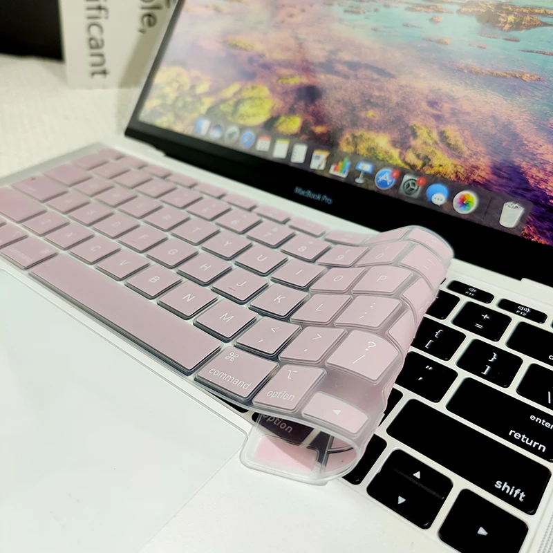 Teclado Capa para Macbook ar m2 13.6 2023 Macbook Pro 13 Case de Teclado para Macbook 16 15 14 13 12 11 Polegada Teclado Capa Cor