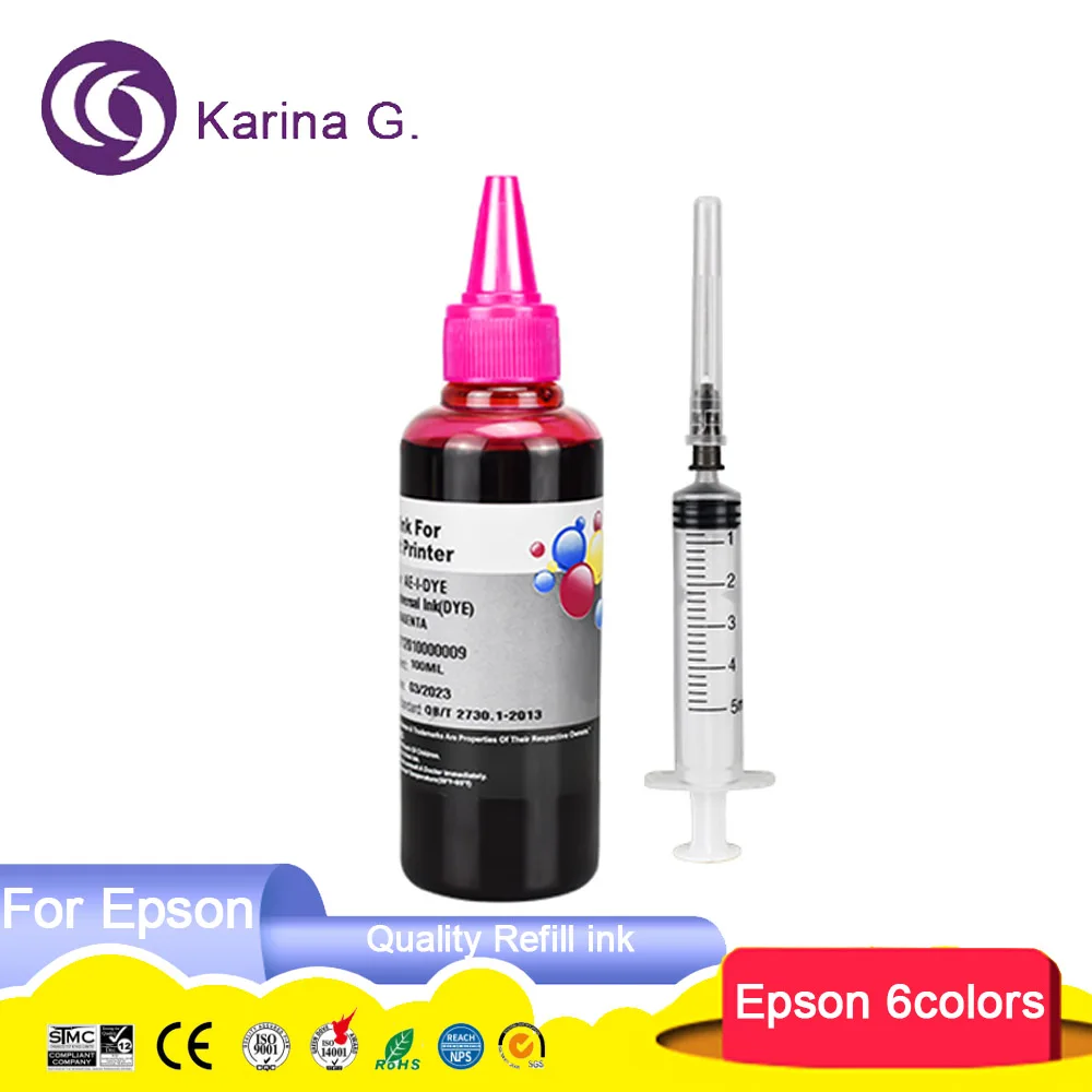 6Color/100ML 312XL 378XL T0851 T0821 T0791 81N Refill Dye Ink for Expression Ph