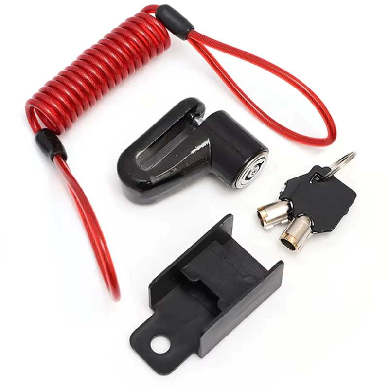 Universal Electric Scooter Anti-Theft Disc Brake Lock with Steel Wire