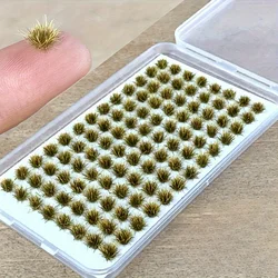 Static Grass Tuft Pack - 104 Pieces for Scenic Landscaping & Miniature Shrubs (Withered Yellow)
