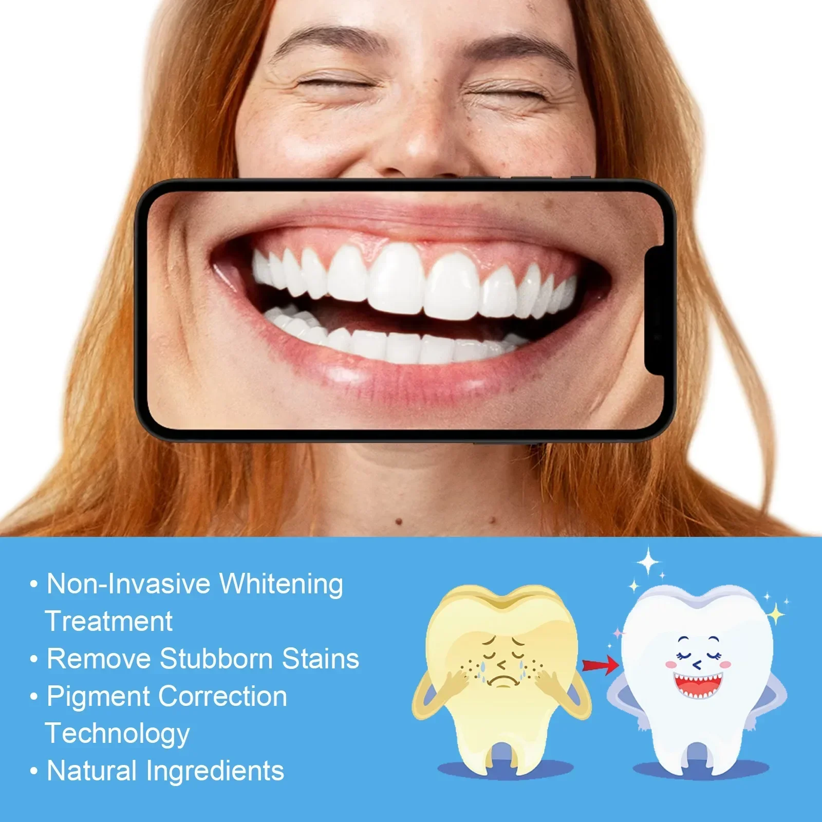 Herbal Teeth Whitening Mousse Deep Cleaning Repairing Cigarette Stains Yellow Tones Removal Plaque Teeth White Fresh Breath