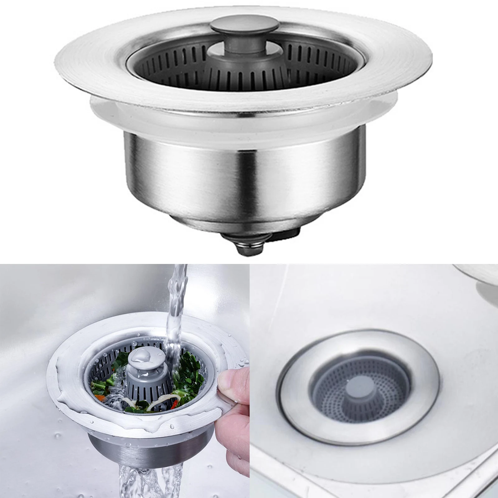 Hair Catcher Basin Drain Filter Bathroom Tool Drain Hole Filter Trap Sink Strainer Stainless Steel Stopper Shower stainless steel pop up bounce core basin drain filter hair catcher sink strainer bathtub stopper bath plug bathroom tool