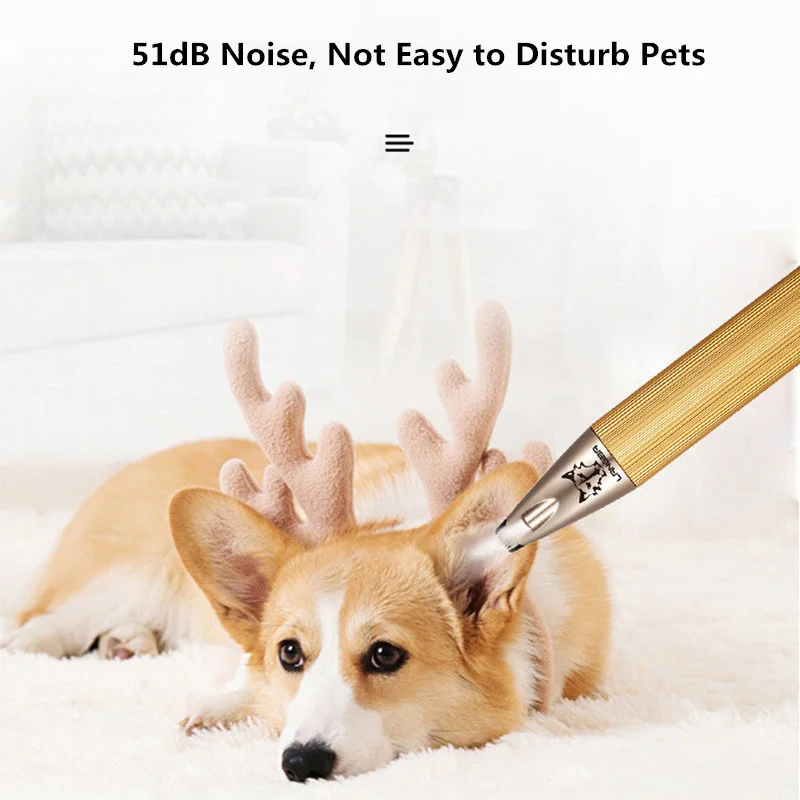 Pet Hair Trimmer Aluminum Alloy Clipper Rechargeable Pet Foot Hair Trimmer Dog/Cats Grooming and Care Electric Hair Cutting Machine 2 Colors