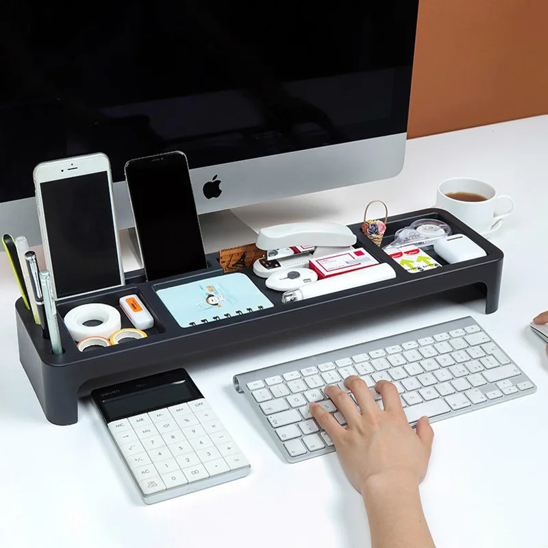Multifunctional Desk Set Organizer Table Storage Holder Drawer Office Keyboard Storage Rack Home Stationery Desk Accessories