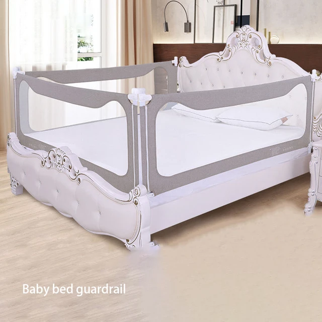 Valla de cama de 180cm, barandilla ajustable para cama doble, barrera  protectora lavable para cama de bebé, Corralitos de bebé - AliExpress